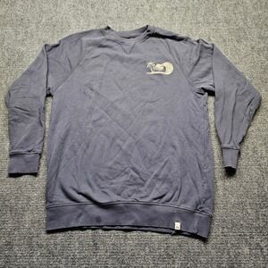 Pacific Creations Mens Small Blue Surf Graphic Raglan Crewneck Sweatshirt